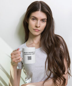 White glossy mug